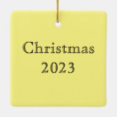 Zwarte katten op een dak keramisch ornament (Achterkant)