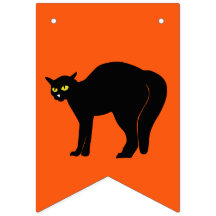 Zwarte katten op een meerkleurige achtergrond