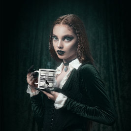 Zwarte Katten op geplakte keramische Mok