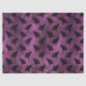 Zwarte katten op Paarse ontkoppeling Tissuepapier (Voorkant)