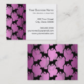 Zwarte katten op roze visitekaartje (Voorkant / Achterkant)