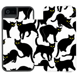 Zwarte katten op wit