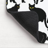 Zwarte katten op wit muismat (Hoek)
