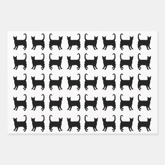 Zwarte katten — Papierbladen overvullen Inpakpapier Vel (Voorkant 2)