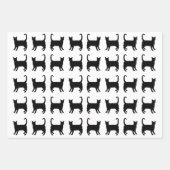 Zwarte katten — Papierbladen overvullen Inpakpapier Vel (Voorkant)