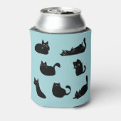 Zwarte Katten Patroon Blikjeskoeler (Blikje Achterkant)