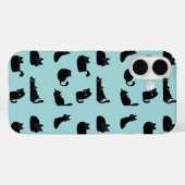 Zwarte Katten Patroon Case-Mate iPhone Case (Achterkant (horizontaal))
