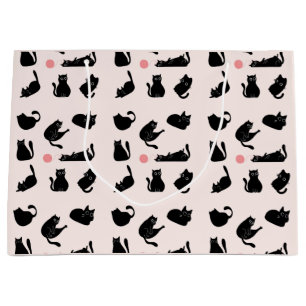 Zwarte Katten Patroon Groot Cadeauzakje