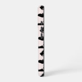 Zwarte Katten Patroon iPhone Hoesje (Linkerkant)