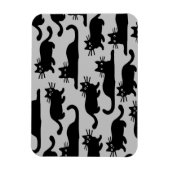 Zwarte Katten Patroon Magneet (Verticaal)