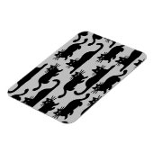 Zwarte Katten Patroon Magneet (Linkerzijde)