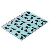 Zwarte Katten Patroon Notitieboek (Linkerzijde)