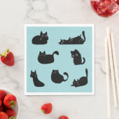 Zwarte Katten Patroon Servet (Insitu)