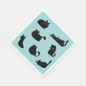 Zwarte Katten Patroon Servet (Hoek)