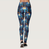 Zwarte Katten Pompoen Halloween Grappig Leggings (Achterkant)
