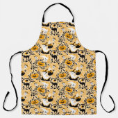 Zwarte katten, pompoenen en Ghost Halloween Schort (Voorkant)