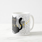 Zwarte katten regeren! Een Gesponnen-fectly feeste Koffiemok (Voorkant rechts)