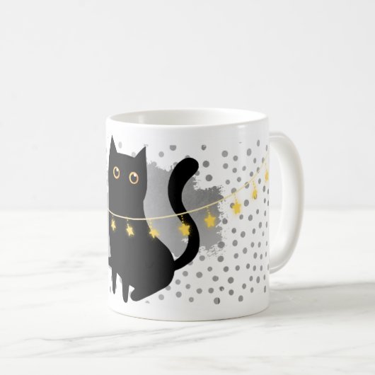 Zwarte katten regeren! Een Gesponnen-fectly feeste Koffiemok (Voorkant rechts)