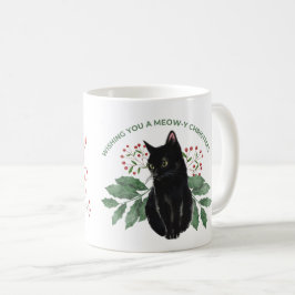 Zwarte katten regeren! Het is een mini-panter kers Koffiemok