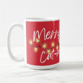 Zwarte katten regeren! Merry Cat-mas Koffiemok (Links)