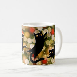 Zwarte katten regeren! Mini-panter liefde voor Ker Koffiemok