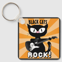 ZWARTE KATTEN ROCK! Persoonlijke sleutelhanger