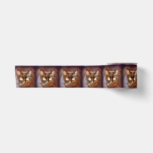 zwarte katten satijnen lint (Voorkant)