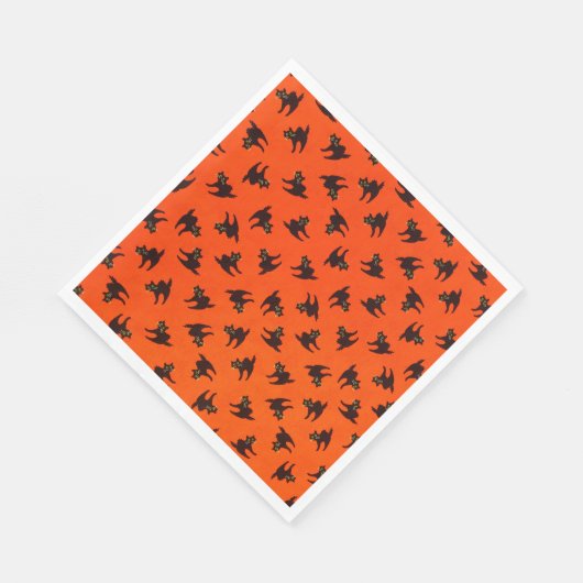 Zwarte katten servet (Hoek)