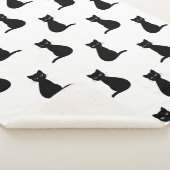 Zwarte katten Sherpa Blanket Deken (3/4)