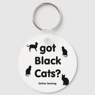 zwarte katten sleutelhanger