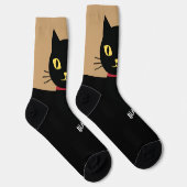 Zwarte Katten Socks Cadeau voor Kattenliefhebbers Sokken (Rechts)