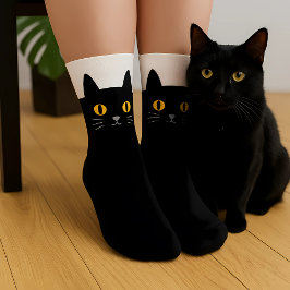 Zwarte Katten Soks Cadeau voor Kattenliefhebbers Sokken