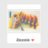 zwarte katten sticker (Vel)