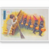  zwarte katten sticker (Voorkant)