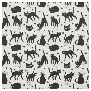 Zwarte katten stof
