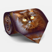 zwarte katten stropdas (Opgerold)