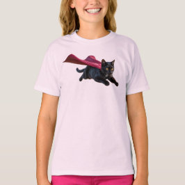 Zwarte Katten Superhelden T-Shirt voor Kinderen