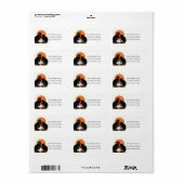 Zwarte katten tegen Oranje moonadreslabel Etiket (Full Sheet)