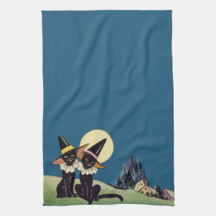  zwarte katten theedoek