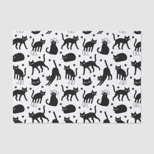 Zwarte katten tissuepapier (Voorkant)