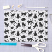 Zwarte katten tissuepapier (Craft)