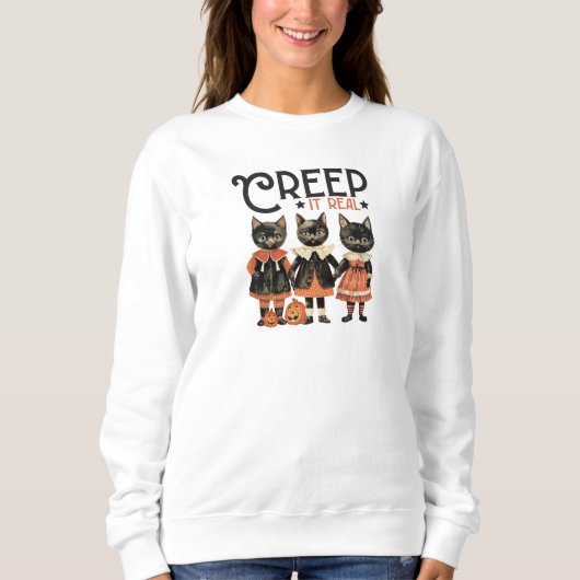 zwarte katten trui (Voorkant)