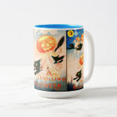  zwarte katten tweekleurige koffiemok (Voorkant rechts)