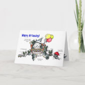 Zwarte katten van het lichaam bedankkaart (Voorkant)