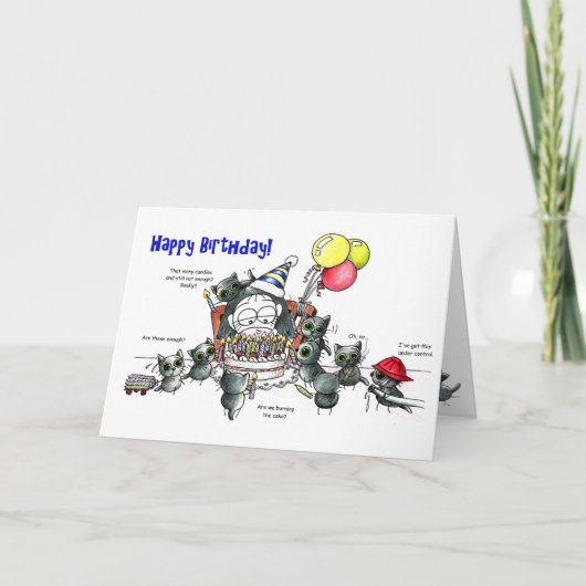 Zwarte katten van het lichaam bedankkaart (Voorkant)