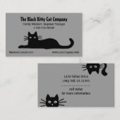 Zwarte katten visitekaartje (Voorkant / Achterkant)