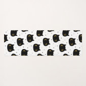 Zwarte katten yogamat (Achterkant (horizontaal))