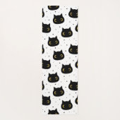 Zwarte katten yogamat (Achterkant)