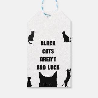 Zwarte katten zijn geen pech cadeaulabel