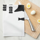 Zwarte katten zijn geen pech theedoek (Quarter Fold)